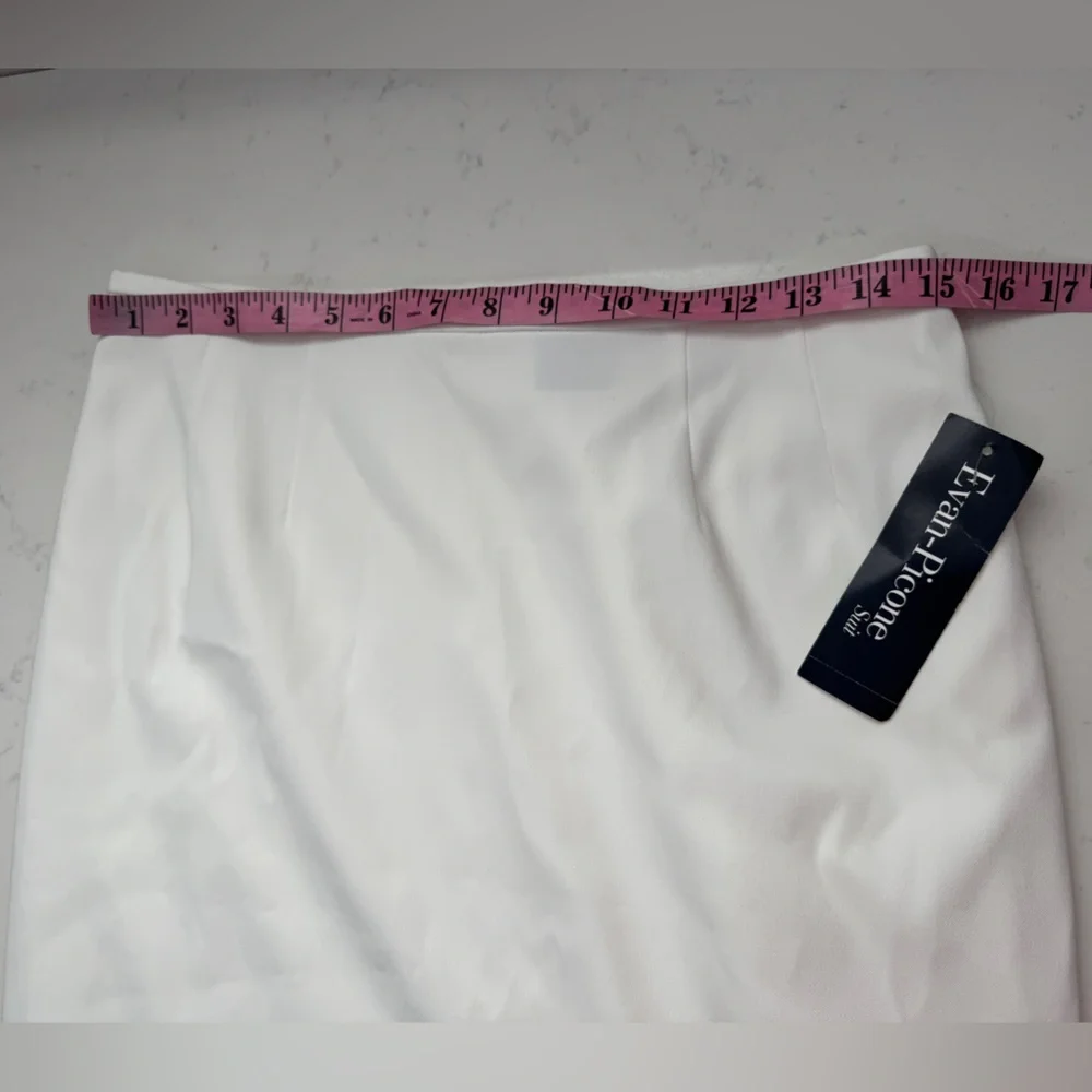 Evan Picone White Pencil Skirt